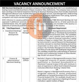 Vacancy Announcement