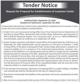 Tender Notice