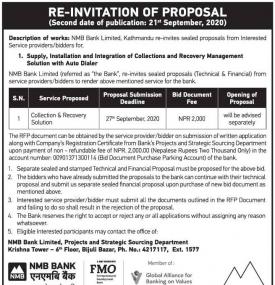 Re Invitation For Proposal
