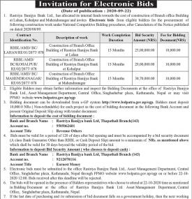 Invitation for Electronic Bids