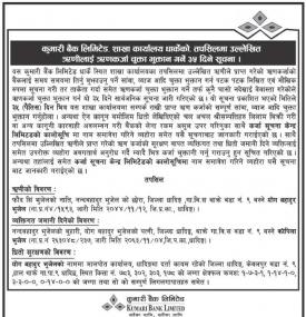 ऋणीलाई ऋणकर्जा चुक्ता भुक्तान गर्ने बारे सूचना