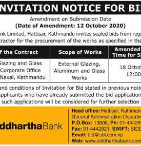 Invitation Notice for Bid