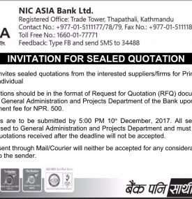 Invitation For Sealed Quotation
