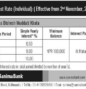 Notice Regarding Interest Rates
