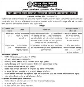 घर भाडामा लिने सम्बन्धी बोलपत्र आह्वानको सूचना