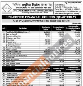 Quarterly Financial Statement (Q1)