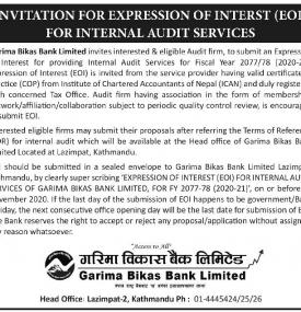 Invitation for Expression of Interest (EOI)