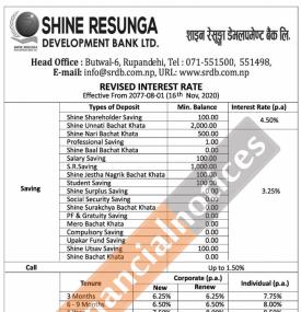 Revised Interest Rates Notice