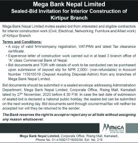 Notice Regarding Sealed Bid Invitation