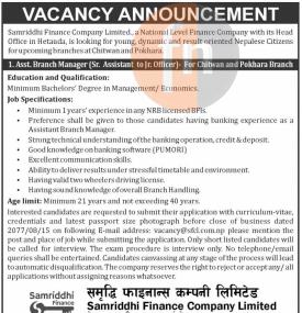 Vacancy Announcement