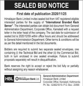 Sealed Bid Notice