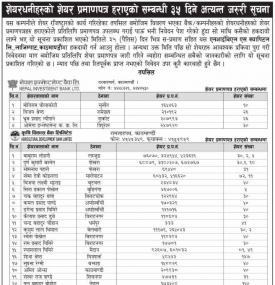 Share Certificate Lost Notice