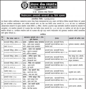 निक्षेपउपर हकदावी सम्बन्धी सूचना