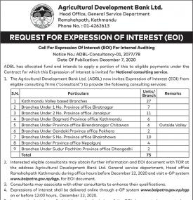 Request for Expression of Interest (EOI)