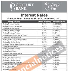 New Interest Rates Notice