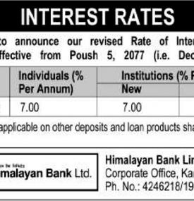 Interest Rate Notice