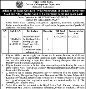 Invitation for Sealed Quotation