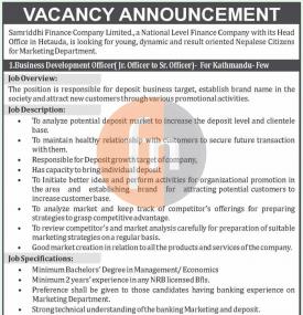 Vacancy Announcement