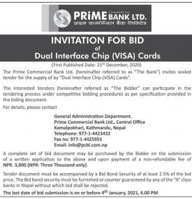 Invitation for Bids - Dual Interface Chip