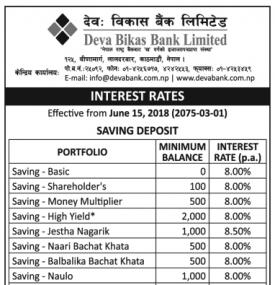 Interest Rates Update Notice