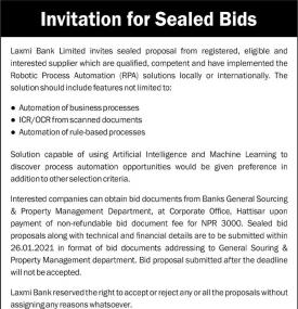 Invitation for Sealed Bids