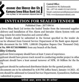 Invitation for Sealed Tender