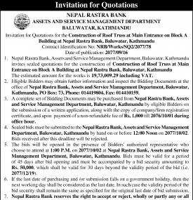 Invitation for Quotation