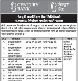 संचालक निर्वाचन कार्यक्रमको सूचना