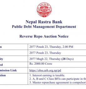 Reverse Repo Auction Notice