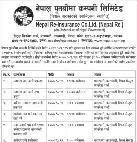 निर्वाचनको लागि उम्मेदवारहरुको मनोनयन दर्ता गर्ने बारे सूचना