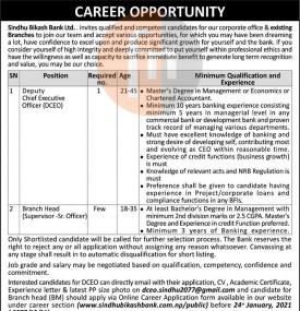 Career Opportunity