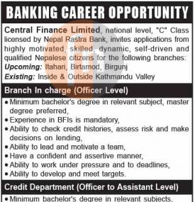 Banking Career Opportunity