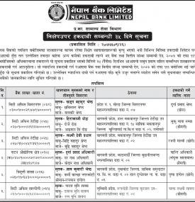 निक्षेप उपर हकदावी सम्बन्धी ३५ दिने सूचना