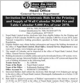 Invitation for Electronic Bids