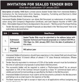 Invitation for Sealed Tender