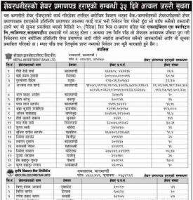 Share Certificate Lost Notice