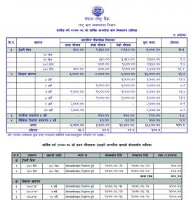आर्थिक वर्ष २०७७/७८ को दोस्रो चौमासिकको बोलकबोल तालिका ।