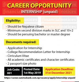 Career Opportunity -