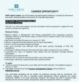 Job Vacancy - रोजगारीको अवसर -