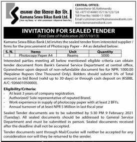 Invitation for Sealed Tender