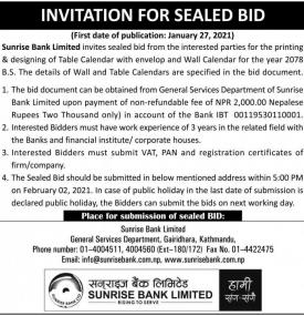 Invitaiton for Bids