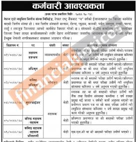 Job Vacancy - रोजगारीको अवसर -
