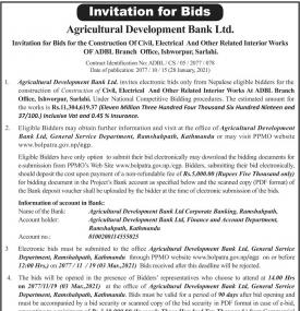 Invitation for Bids