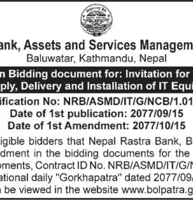 Invitation for Electronic Bids