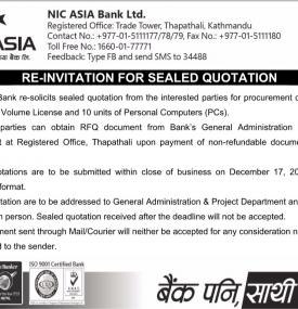 Invitation for Sealed Quotation