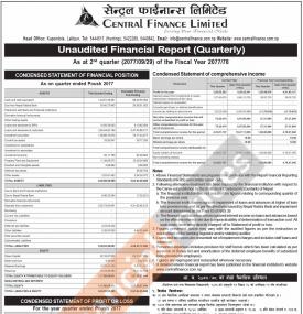 Unaudited Financial Result (Quarterly)