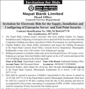 Invitation for Bids -