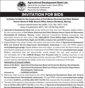Invitation for Bids