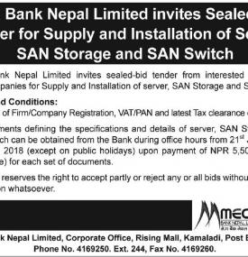 Tender Notice