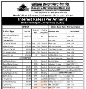 Interest Rate Notice